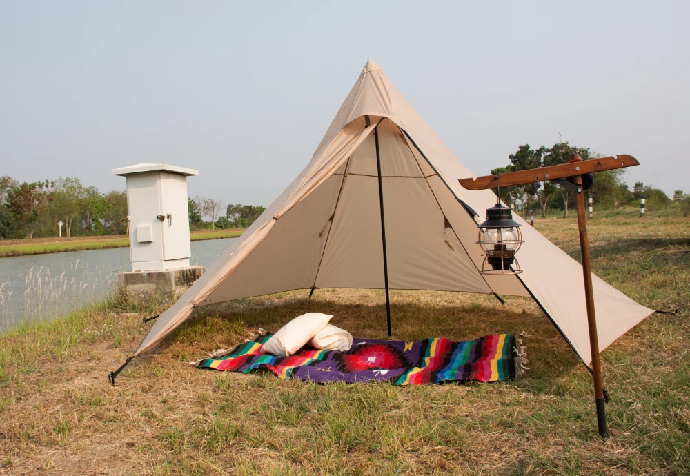 teepee tent with stove hole