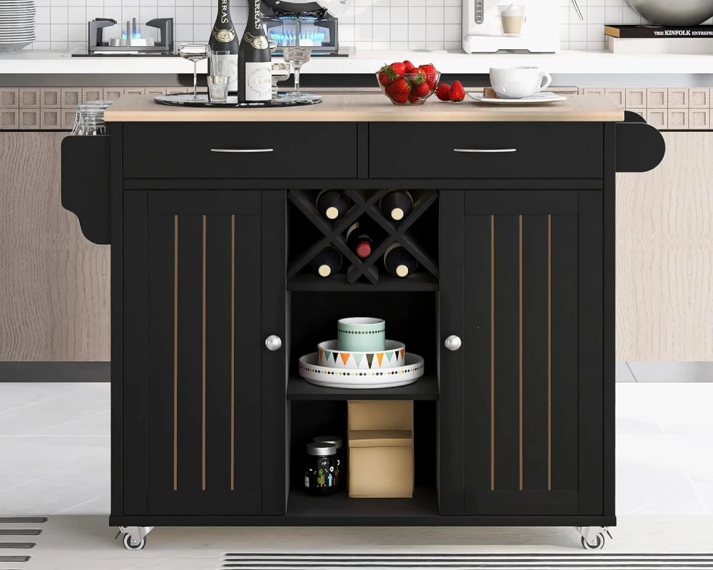 kitchen storage cart on wheels